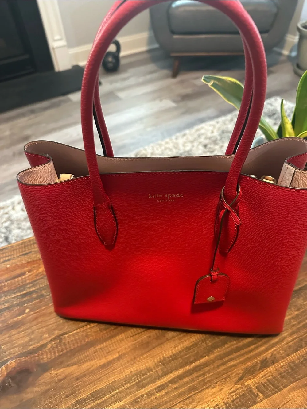 Kate Spade Eva Medium Red Leather Satchel WKRU5696